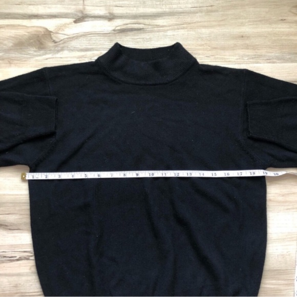 Black High Neck Mock Turtleneck Long Sleeve Top - Picture 3 of 6